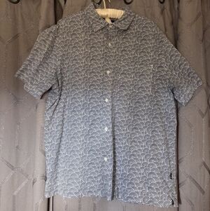 American Giant Resort Button Short Sleeve Cotton Jersey Shirt L